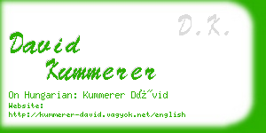 david kummerer business card